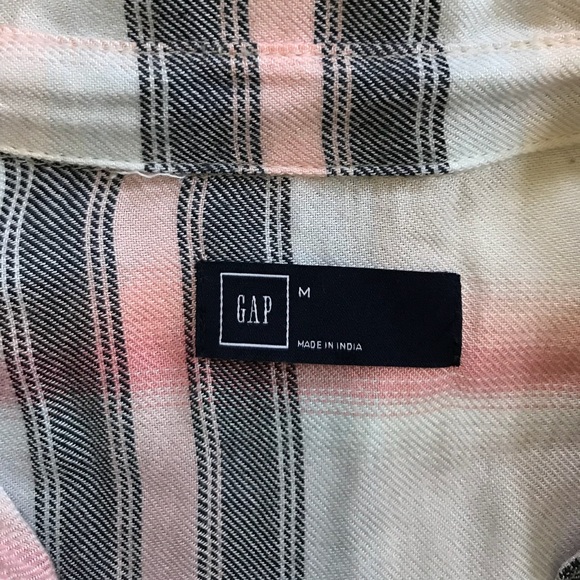 Gap Maternity Pink and White Plaid Shirt Dress - Picture 3 of 3